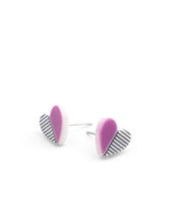 Starlet Shimmer - Striped Heart Earrings