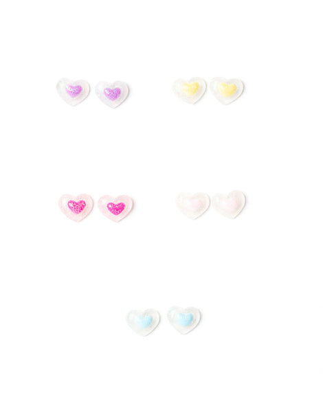 Starlet Shimmer - Glitter Heart Earrings