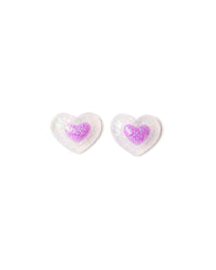 Starlet Shimmer - Glitter Heart Earrings