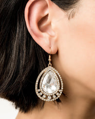 Paparazzi All Rise For Her Majesty - Gold - Earrings